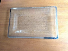 Annieglass Antique Buffet Server Tray, Platinum P213 313/310 USA Signed