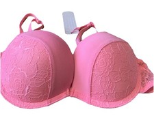 New With Tags Primark Push Up Plunge Stunning Padded Underwired Bra Pink 34C