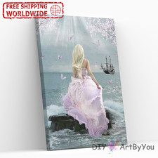 Abstract Woman Paint By Numbers Kit Framed Canvas Beginner DIY Oil Art