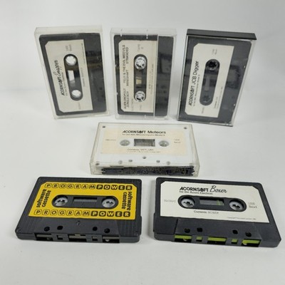 Acorn Electron Spielkassette Konvolut Lot JCB Digger Jungle Bout Alien Dropout