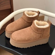 Women's 1135092-CHE UGG Classic Ultra Mini Platform 'Chestnut' New With Box