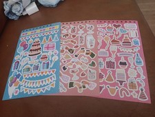 3X STICKERS FOR SCRAPBOOKING/JOURNALS 24x14 CM ST358