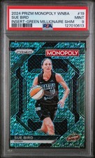2024 Panini Prizm WNBA Green Millionaire Shimmer Sue Bird RC Refr PSA 9
