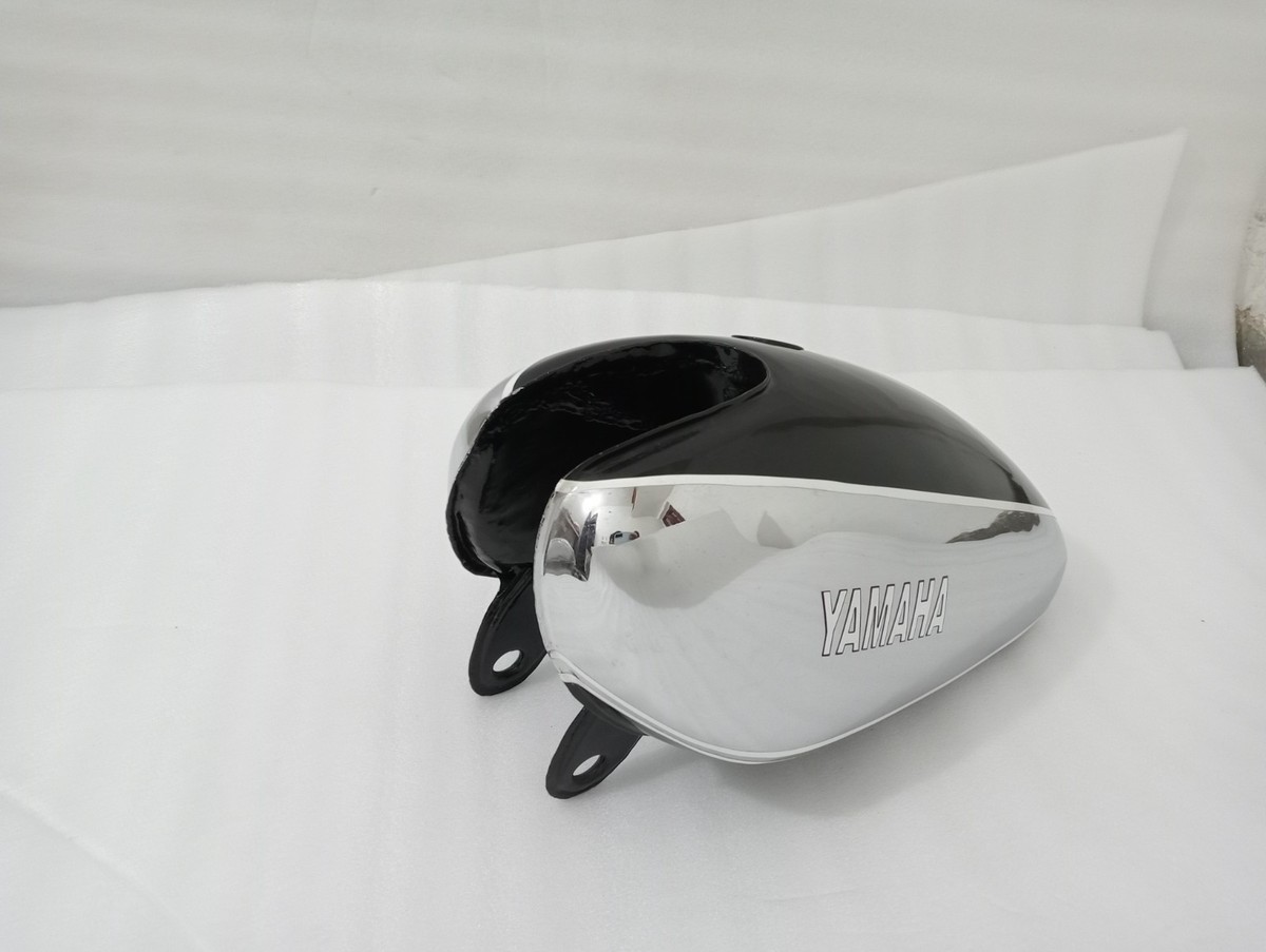 YAMAHA XT TT 500 BLACK PAINTED & CHROME PETROL TANK STEEL 1N5