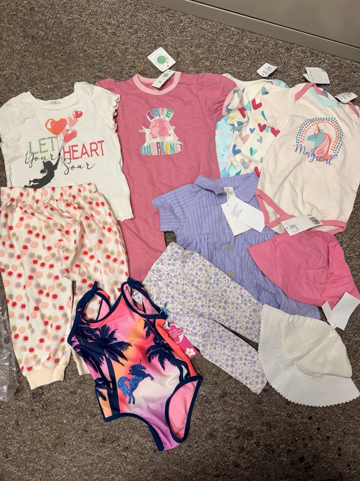 Baby Girls Bundle Clothes Different Sizes Cotton
