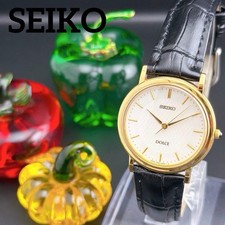 Seiko Dolce White Quartz Men's Watch Used, Working, Cleaned, From Japan