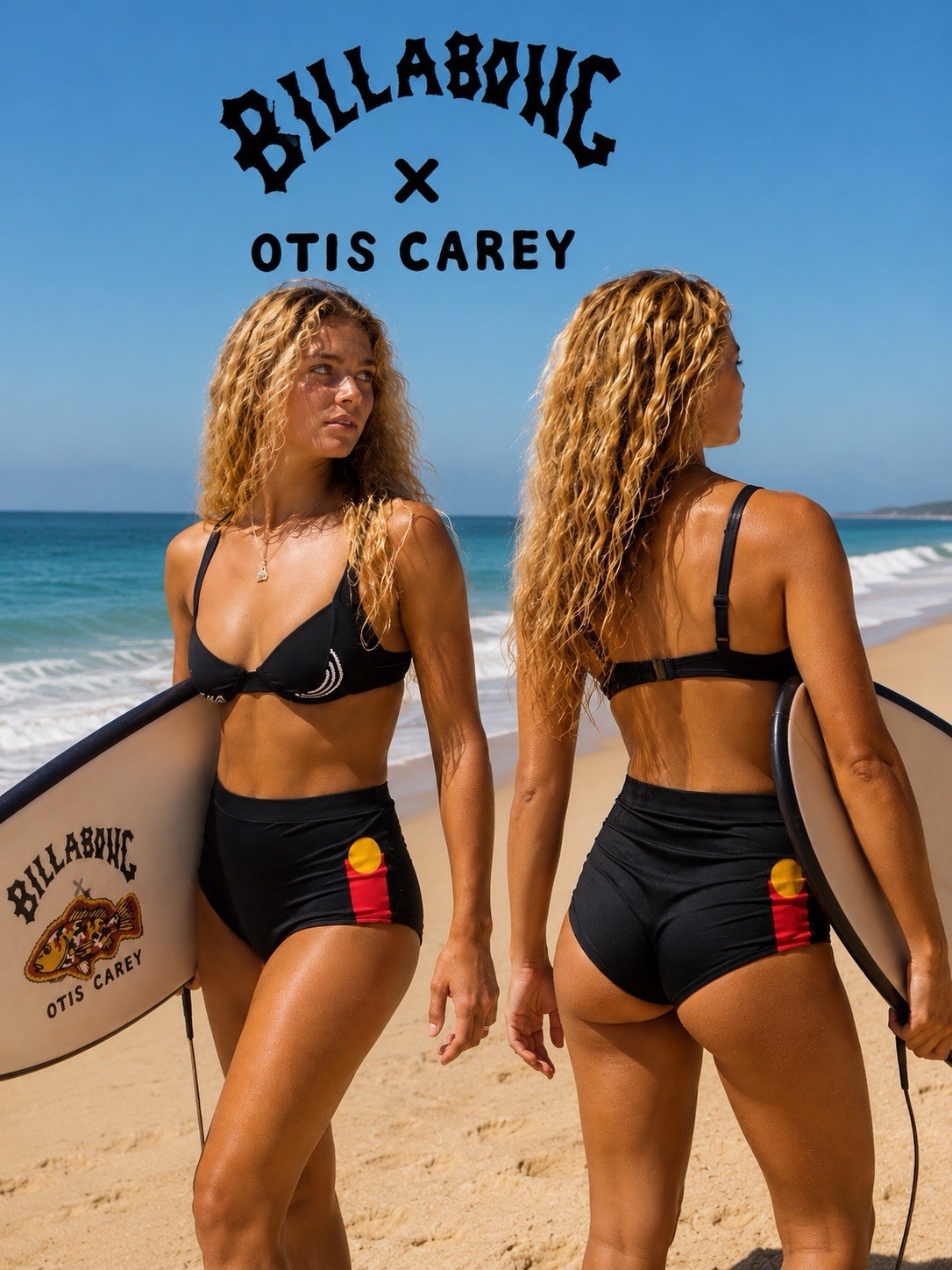 BNWT BILLABONG X OTIS CAREY RIPPLES CHLOE BRA & AVALON BOTTOMS (SMALL/8) $145