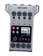 PodTrak P4 Podcast Battery Powered, 4 Microphone Inputs, 4 Headphone Recorder