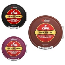 Kiwi Leather Shoe Polish 3 Pack Black Cordovan 1.125oz Each Brown Giant 2.5 oz