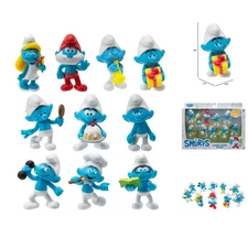 Collector's Edition Smurfs 10-Pack - Iconic 2-Inch Figures Like Papa Smurf