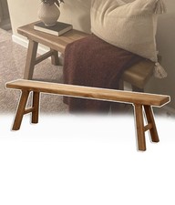 160cm Long Solid Wood Bench Farmhouse Style