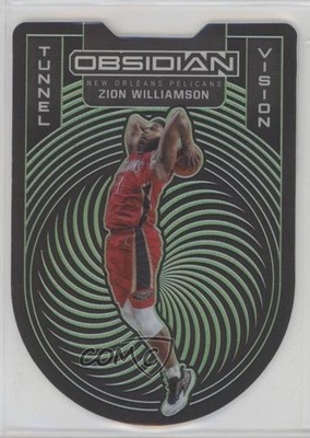 2020 Panini Obsidian Tunnel Vision Electric Etch Green 18/25 Zion Williamson md3