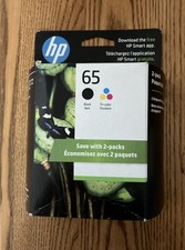 HP 65 T0A36AN Black  Tri-color Original Ink Cartridges Exp.Feb 26 READ 