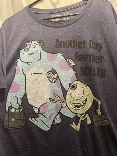 Monsters Inc. - “Another Day, Another Hollar” - Blue Shirt - 2XL - Disney Store