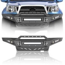 For 2005-2015 Toyota Tacoma Steel Front Bumper W Led Lights Winch Plate New