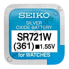 Seiko 361 / SR721W Silver Oxide Watch Battery