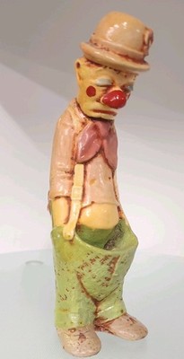 Vintage Sad Face rare htf Clown Cactus Planter Clown figurine ceramic vase