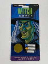 Vintage Witch Halloween Make Up Kit Technifaces Paper Magic Group Costume Rubies