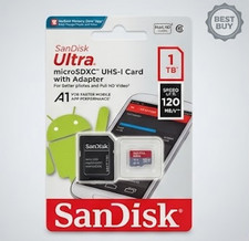 SanDisk Ultra 128GB microSDXC Memory Card 120MB/s Class 10 w/ Adapter