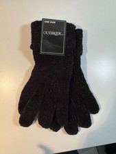 Out took Ladies Gloves one Size Fits All Rich black Acrylic Winter Gloves