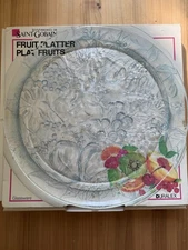 Vintage Les Verreries De Saint Gobain Clear Glass Fruit Platter Duralex France