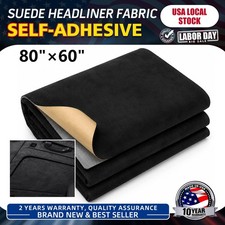 Headliner Automotive Fabric Black Suede with Adhesive 80 60" Car Roof Upholstery
