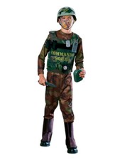 US ARMY COMANDO BOYS SIZE LARGE 12-14 HALLOWEEN COSTUME
