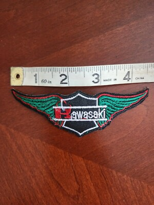 #ad #ad 90S KAWASAKI Motorcycle Motocross Biker Crest Racing Patch *FREE SHIPPING* $4.00
