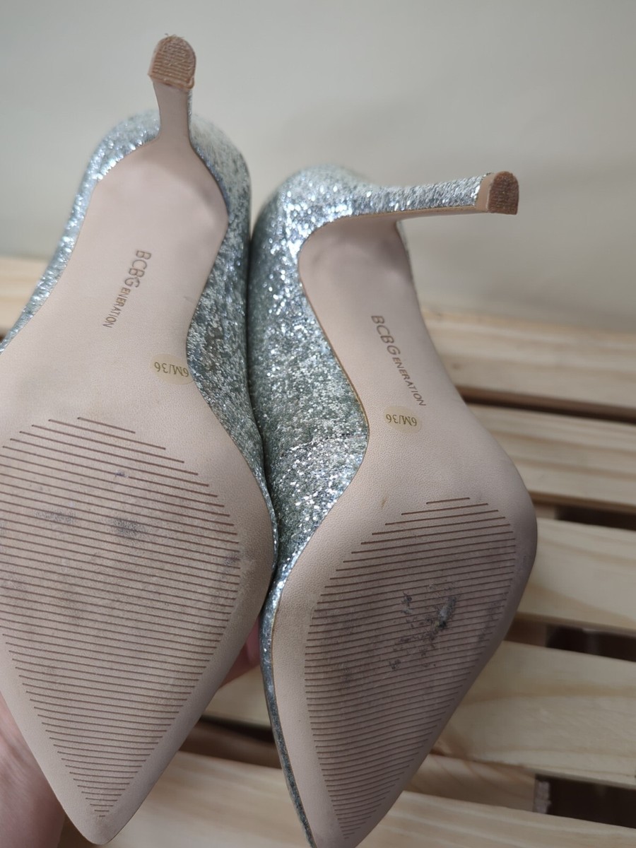 Escarpins Talons Hauts BCBG Max Azria Argenté - Taille 6.5 US (pointure US Femme), Occasion