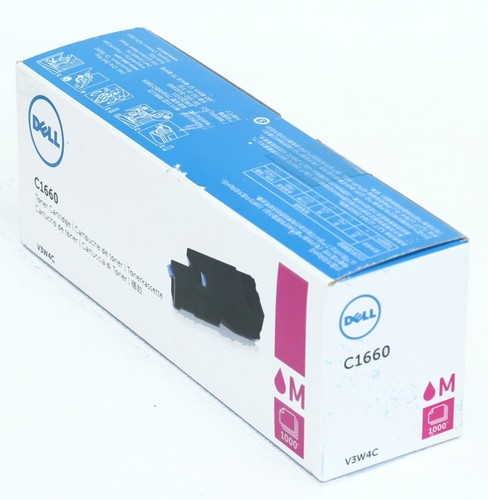 NEW SEALED Dell V3W4C C1660w Color Printer MAGENTA Toner 1000 pg