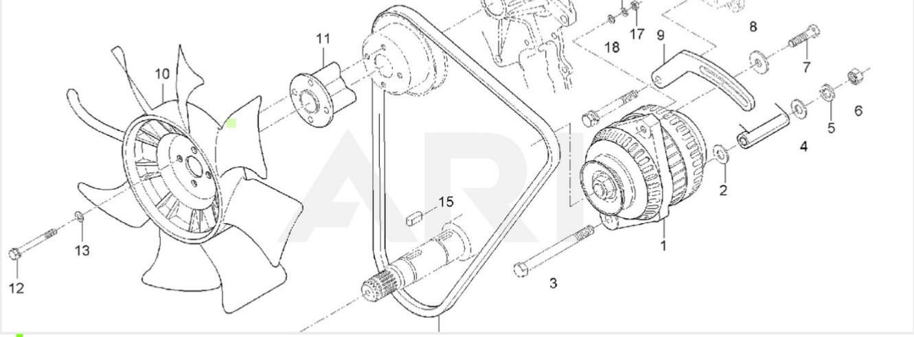Genuine OEM Kioti E6305-72533 Fan Belt For some CK2610 DK40 DK55 