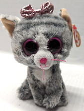 Ty Beanie Boos - KIKI the Grey Striped Tabby Cat 6" MWMT