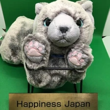 Sun Lemon Knee Cat Russian Blue Plush Toy Doll M Size 47 cm Gray Dog Japan