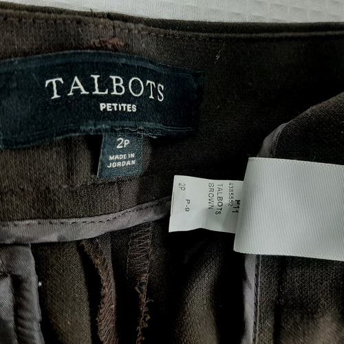 Talbots Women's Petites Sz 2P Ins 29 Dress Pants Signature Brown Career Stretch - Picture 9 of 12