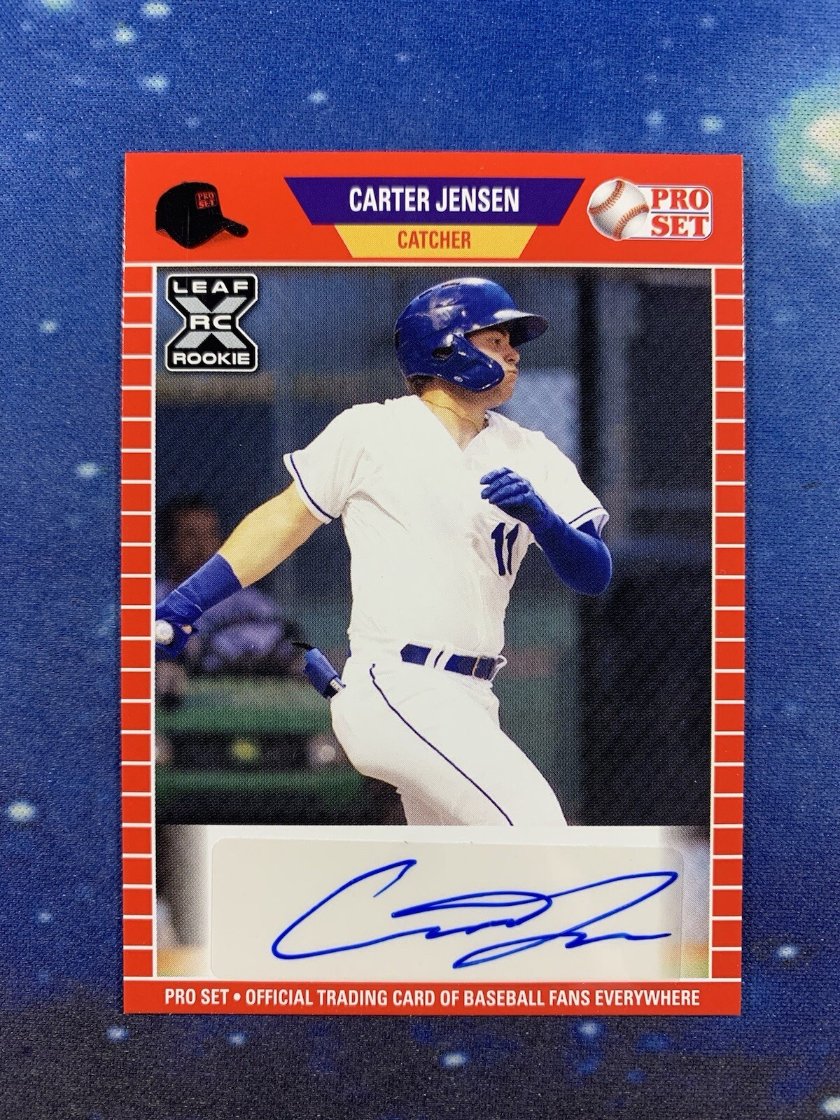 2021 Leaf Pro Set Carter Jensen Prospect Auto Kansas City Royals