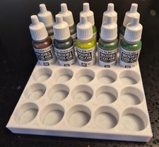 Paint rack tray for Vallejo / army painter 30, 25, 20 or 15 bottles
