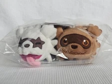 Pokemon Center Zigzagoon & Galarian Zigzagoon Parallel Pairs Two-Plush Key Chain