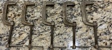Vintage 3” C-Clamp Lot 1” Throat Blacksmith / Welding / Industrial 5 Clamp Lot