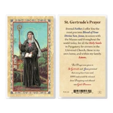 Prayer of Saint Gertrude - Laminated Holy Card E106-441