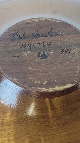 Tulsa Artist Bob Hawks Myrtle Wood Turned Vessel Pot - Picture 8 of 10