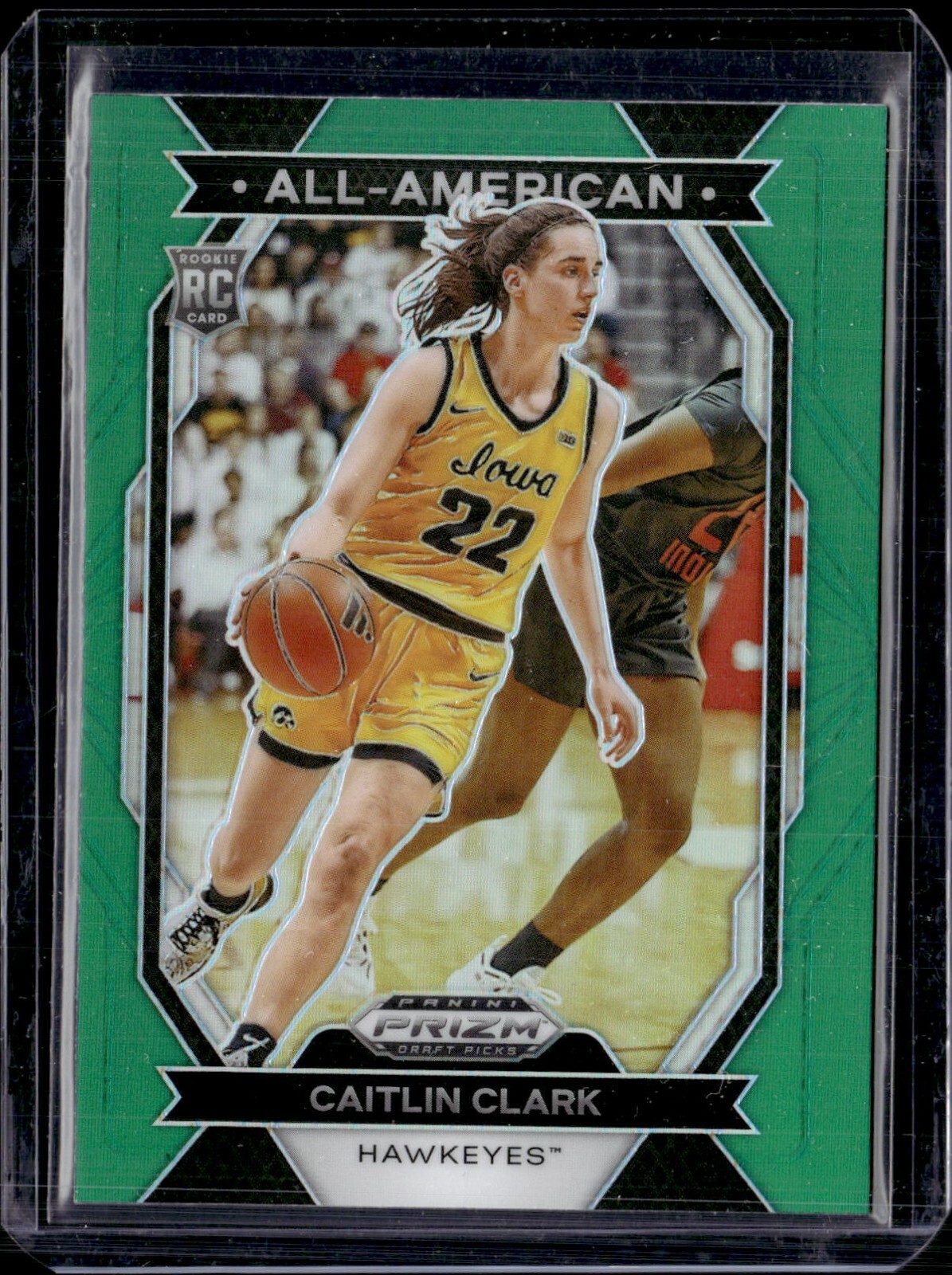 2024-25 Prizm Draft Picks #23 Caitlin Clark Rookie All American Green (56D)