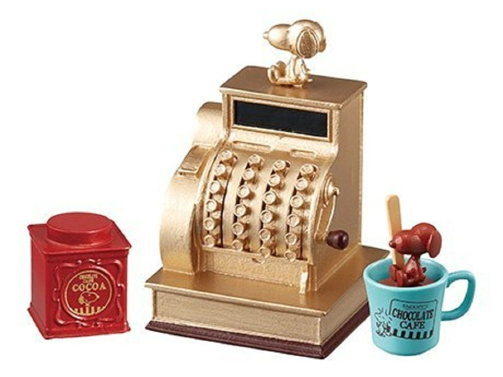 Rare Re-ment Peanuts Snoopy's Chocolate Cafe Shop Cashier Register