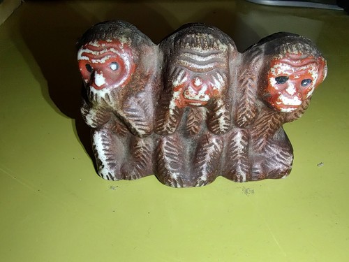 Vintage Three Wise Monkeys See No Evil Hear No Evil Speak No Evil Japan - Bild 3 von 11