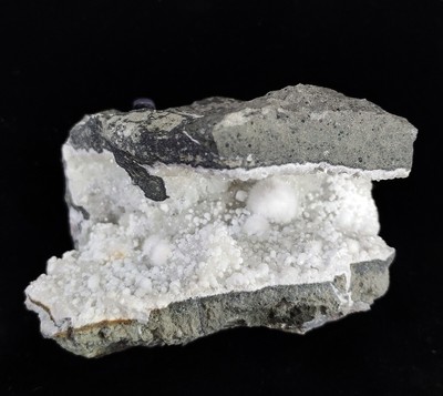 Rare Natural Okenite Balls & Gyrolite in Geode Mineral Specimen #B7