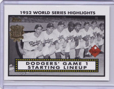 2001 Topps #52WS-1 Dodgers 1952 World Series GIL HODGES JACKIE ROBISON (IDB1)