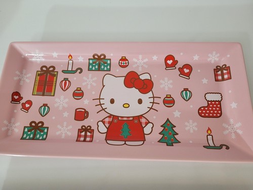 Sanrio Hello Kitty Pink Gingerbread Serving Rectangular Trays Holiday Set New - Picture 4 of 6