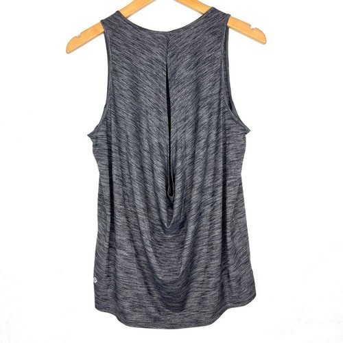 Lululemon Low Key Dark Gray Space-Dye Drape Back Tank size large - Picture 5 of 7