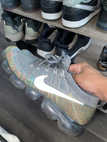 NIKE Air Vapormax 1 Flyknit Multicolor Dark Grey Reflect Silver Mens 11 |  eBay