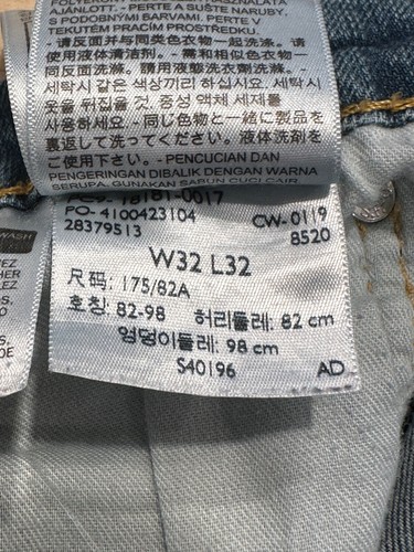 Levi 541 Jeans Mens 32x29 Distressed Blue Denim Straight Leg Jeans - Picture 9 of 10