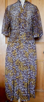Antikes True Vintage 30er Jahre Kleid und Jacke NRA mit blauem Adler Etikett USA